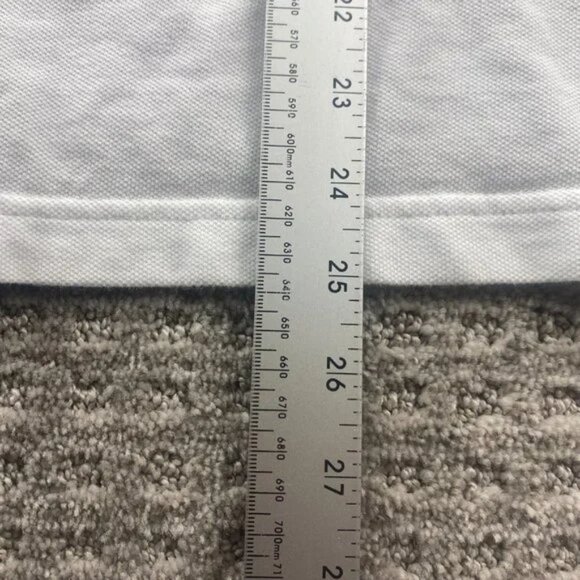 Chaps Golf Shirt Men Medium M Navy Blue White Color Block Everyday Polo - Picture 6 of 8